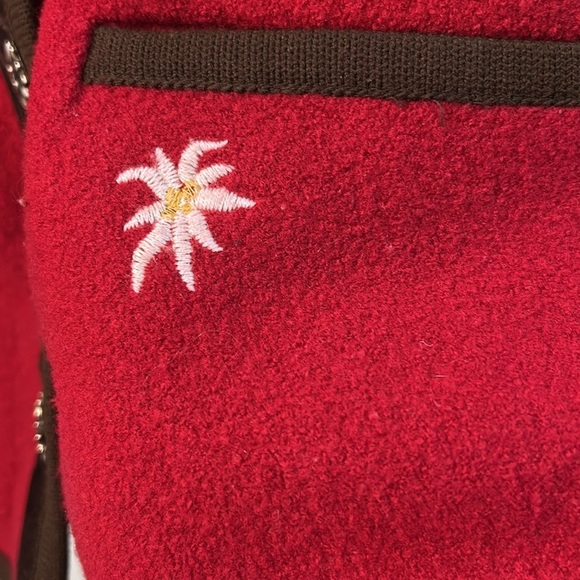 Walk Winkler Italian Wool Red SZ M/L Coat of Arms Buttons Coat Jacket - Picture 4 of 6